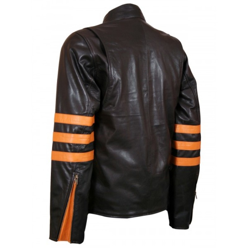 Origins Biker Style Brown X Men Wolverine Leather Jacket