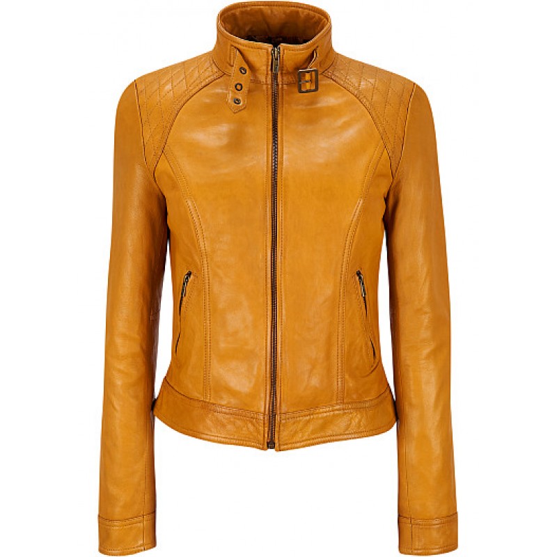 Black Rivet Stand Collar Lamb Scuba Jacket W Quilted Shoulders