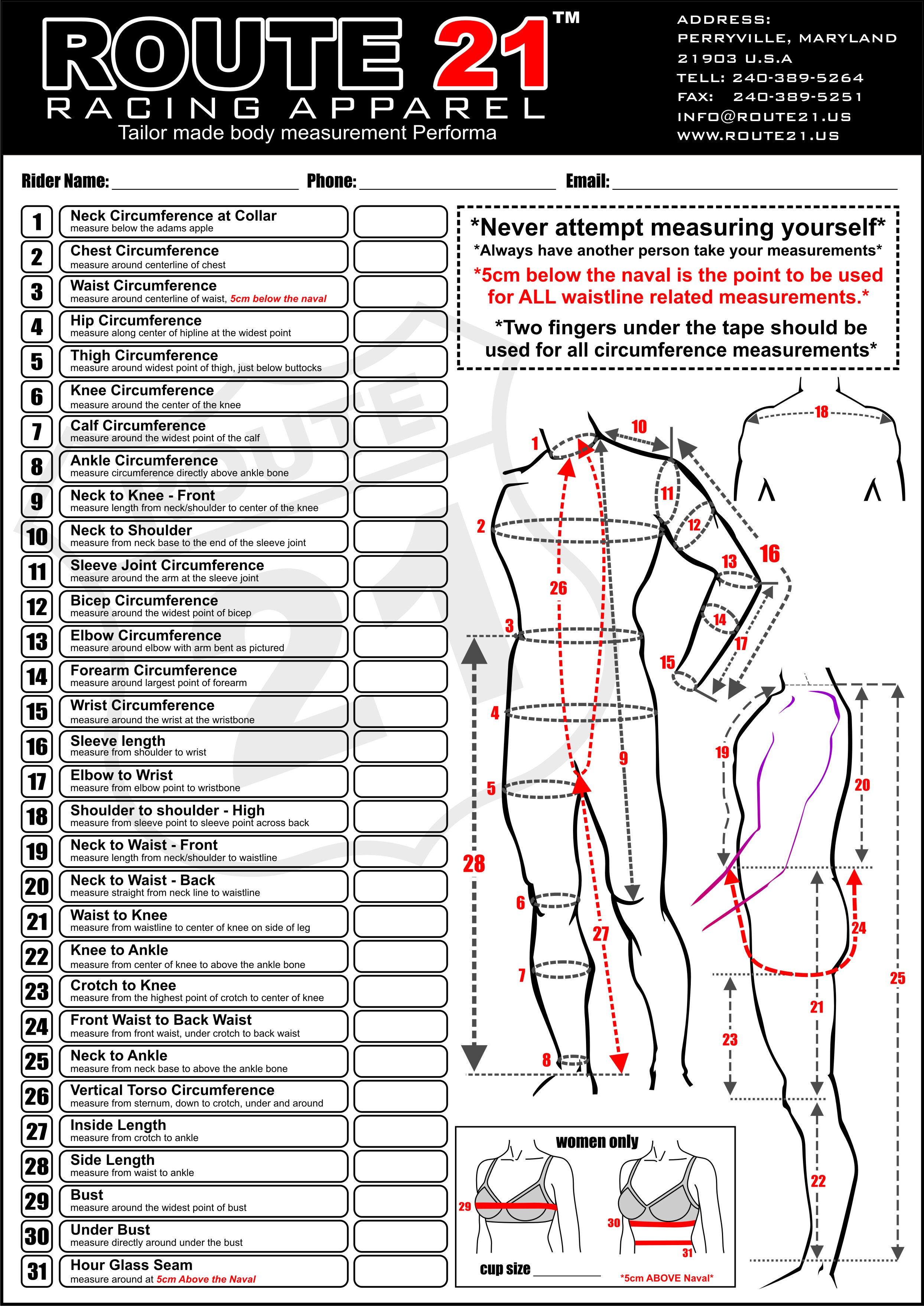 Motorcycle Racing Suit Size Chart