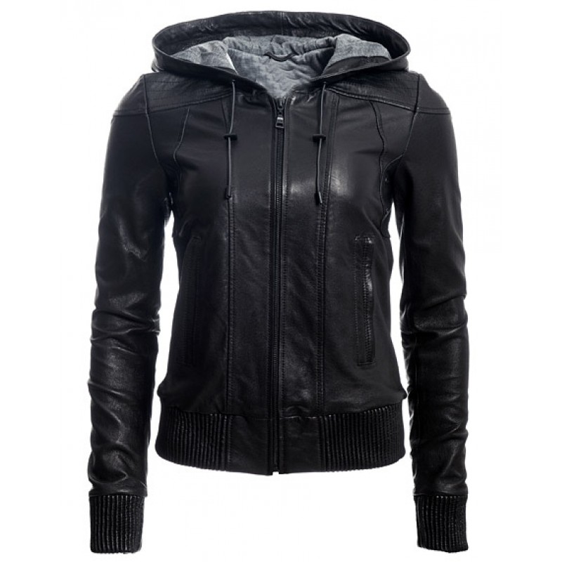 women Hooded Bomber Jacket